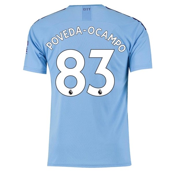 Trikot Manchester City NO.83 Poveda Ocampo Heim 2019-20 Blau Fussballtrikots Günstig